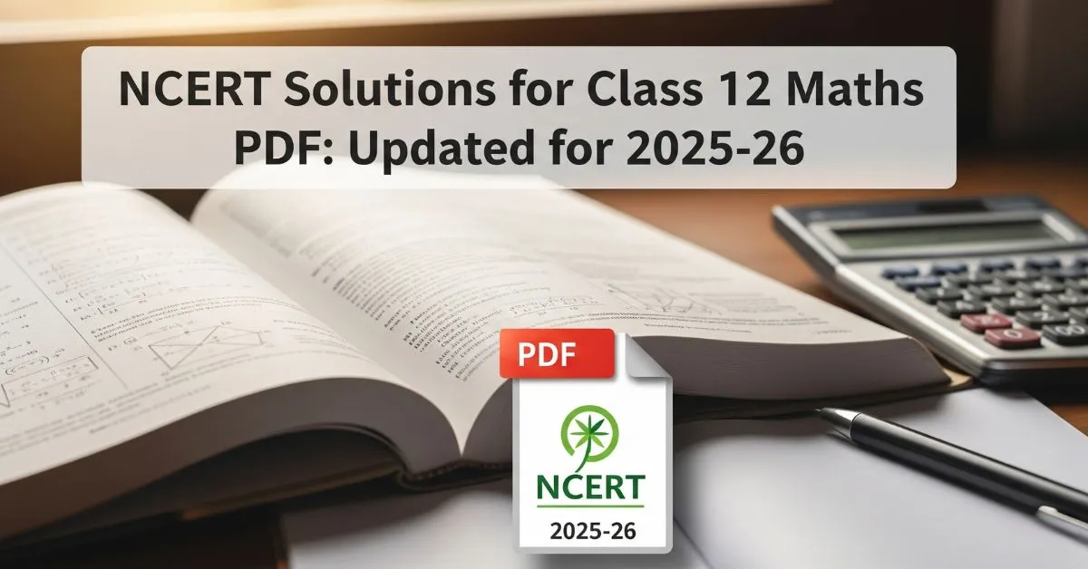 NCERT Solutions for Class 12 Maths PDF: Updated for 2025-26