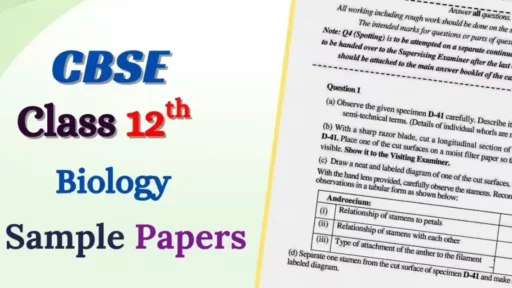 CBSE Class 12 Biology Sample Paper 2025-26: Pattern, Marking Scheme, and Tips